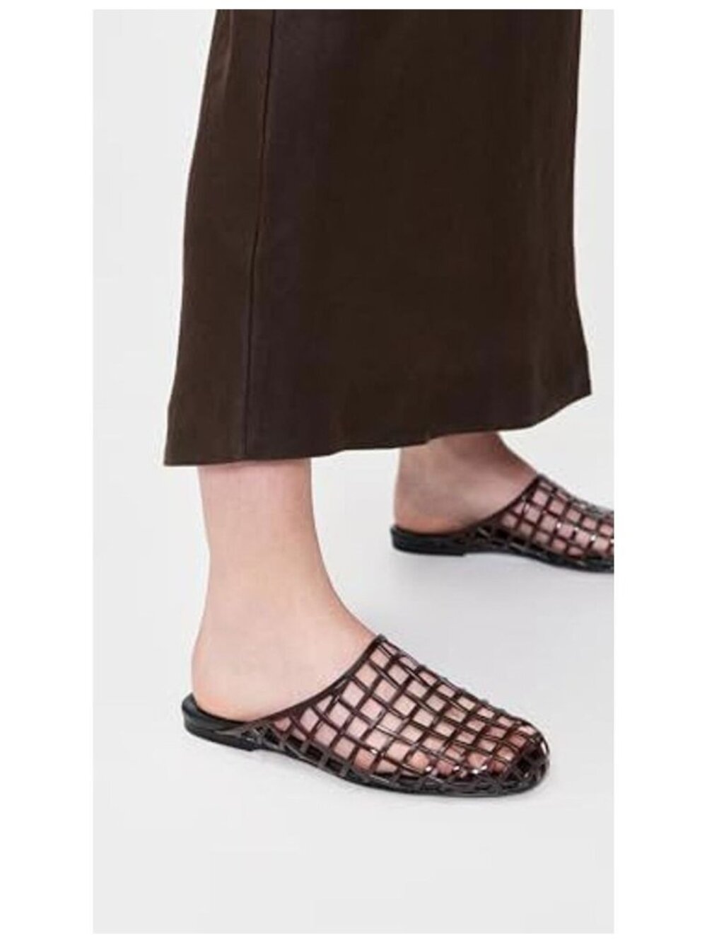 Suiara Jelly Flat Mule – Ganache, Size 6 - 1672